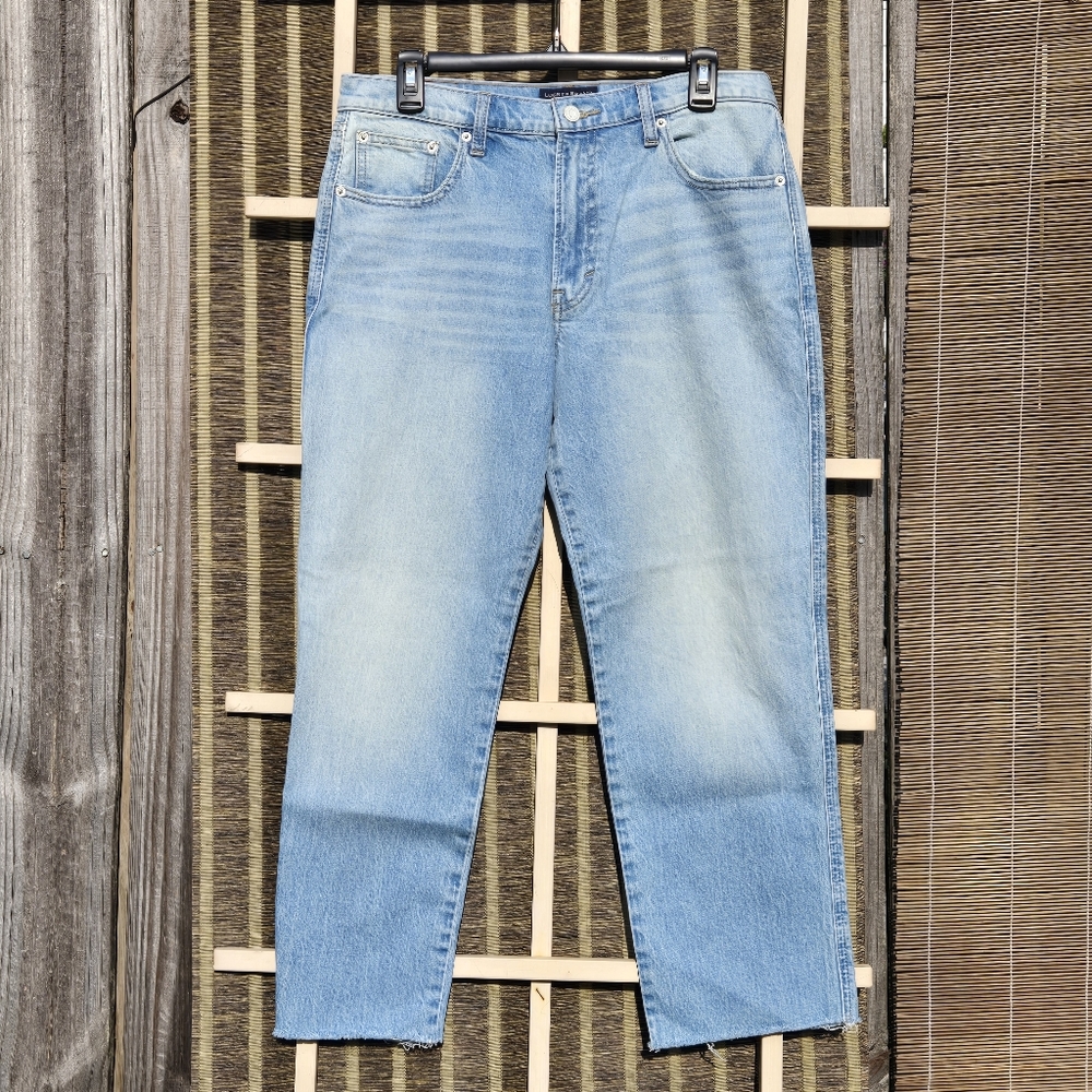 Lucky Brand Mid Rise Authentic Straight Crop Jeans Size 10/30 Blue